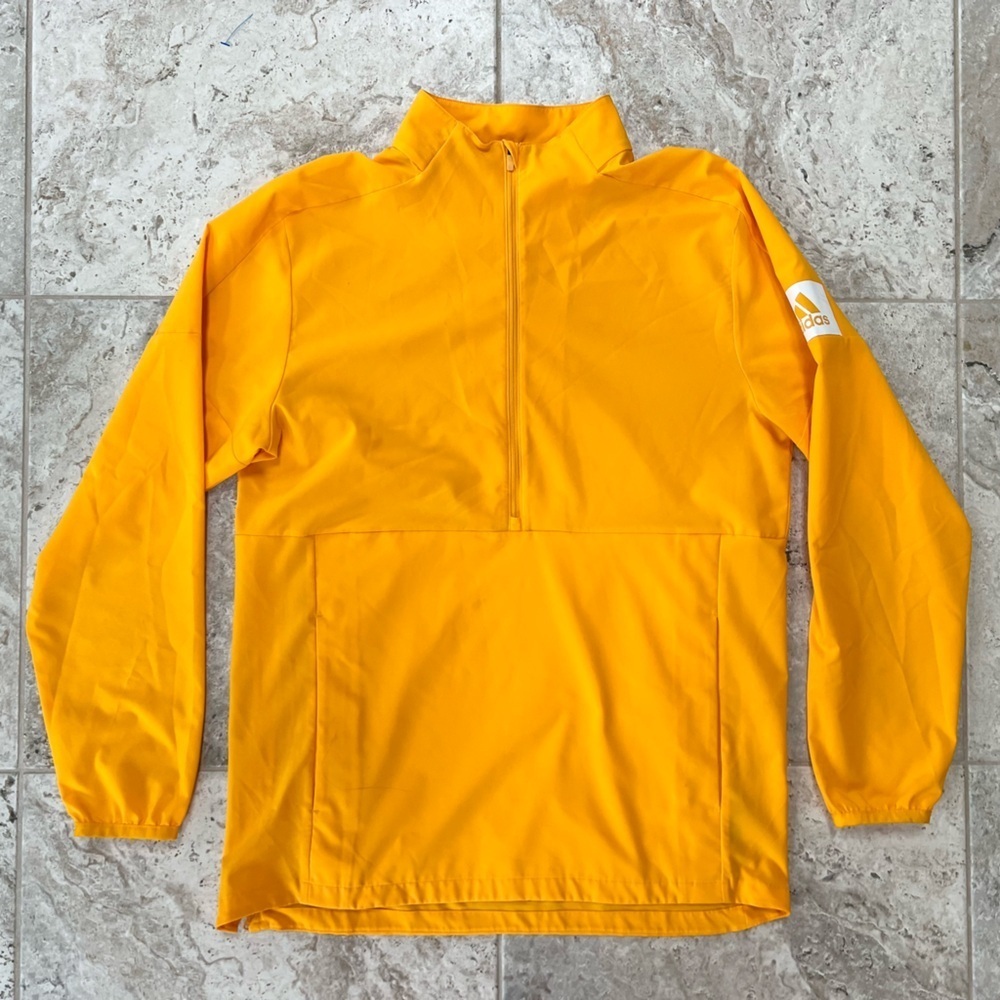Adidas Men's Climalite Game Mode Long Sleeve 1/2 Zip Pullover in Yellow, size S